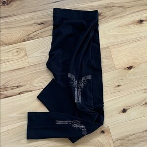 Liberty Wear Bedazzle Black Leggings Size 2X